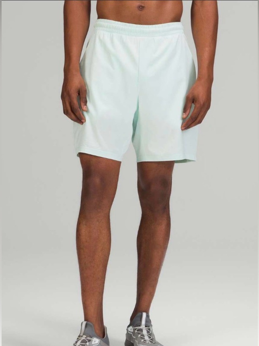 Lululemon Pace Breaker Lined Short 7” Men Size Small Delicate Mint Green Pockets